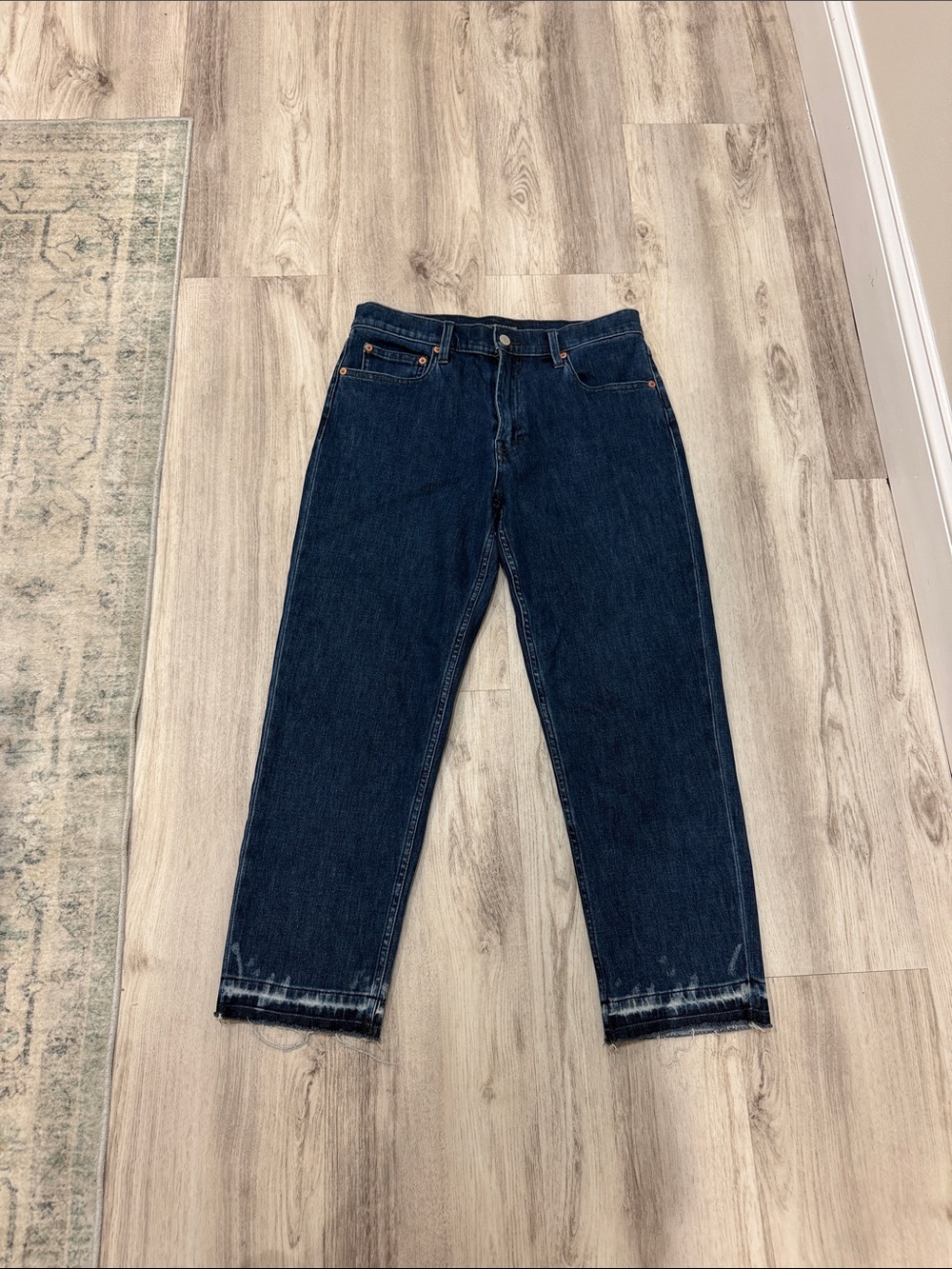 Lucky Brand Women's Dark Indigo Relaxed Taper Straight Jeans size 4